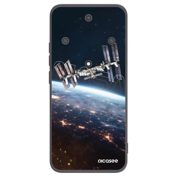 Picasee silikonowe czarne etui na Honor Magic5 Lite 5G - Station