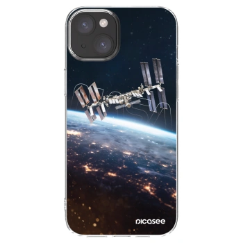 Picasee silikonowe przeźroczyste etui na Apple iPhone 15 Plus - Station