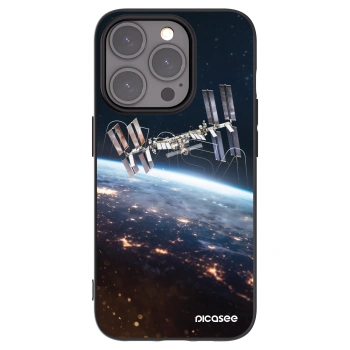 Picasee silikonowe czarne etui na Apple iPhone 15 Pro - Station