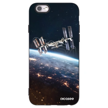 Picasee silikonowe czarne etui na Apple iPhone 6/6S - Station