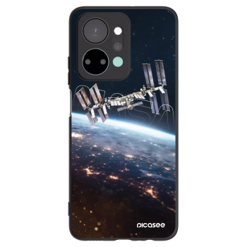 Picasee silikonowe czarne etui na Honor X7a - Station