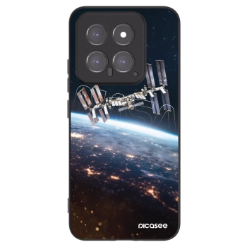 Picasee silikonowe czarne etui na Xiaomi 14 - Station