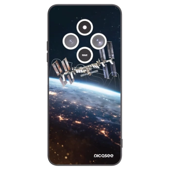 Picasee silikonowe czarne etui na Xiaomi Redmi 14C - Station