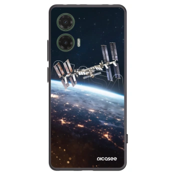 Picasee silikonowe czarne etui na Motorola Moto G35 5G - Station