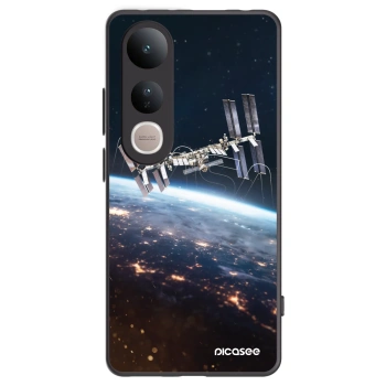 Picasee silikonowe czarne etui na Vivo V50 Lite 5G - Station