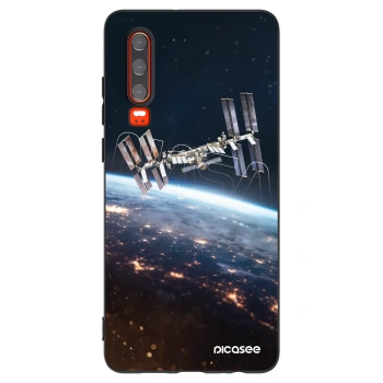 Picasee silikonowe czarne etui na Huawei P30 - Station
