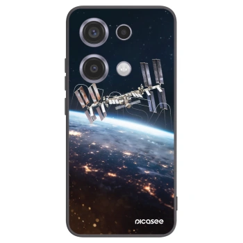 Picasee silikonowe czarne etui na Xiaomi Redmi Note 14S - Station