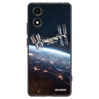 Picasee silikonowe czarne etui na Motorola Moto E14 - Station