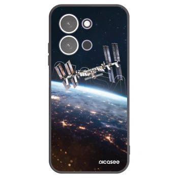 Picasee silikonowe czarne etui na Xiaomi Redmi 15C 5G - Station