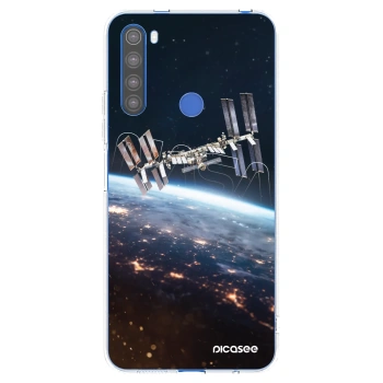 Picasee silikonowe przeźroczyste etui na Xiaomi Redmi Note 8T - Station
