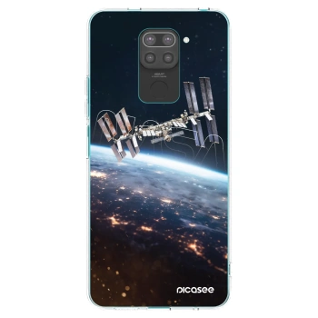 Picasee silikonowe czarne etui na Xiaomi Redmi Note 9 - Station
