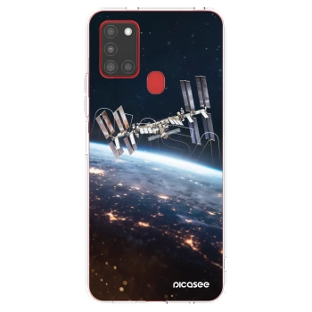 Picasee silikonowe przeźroczyste etui na Samsung Galaxy A21s - Station
