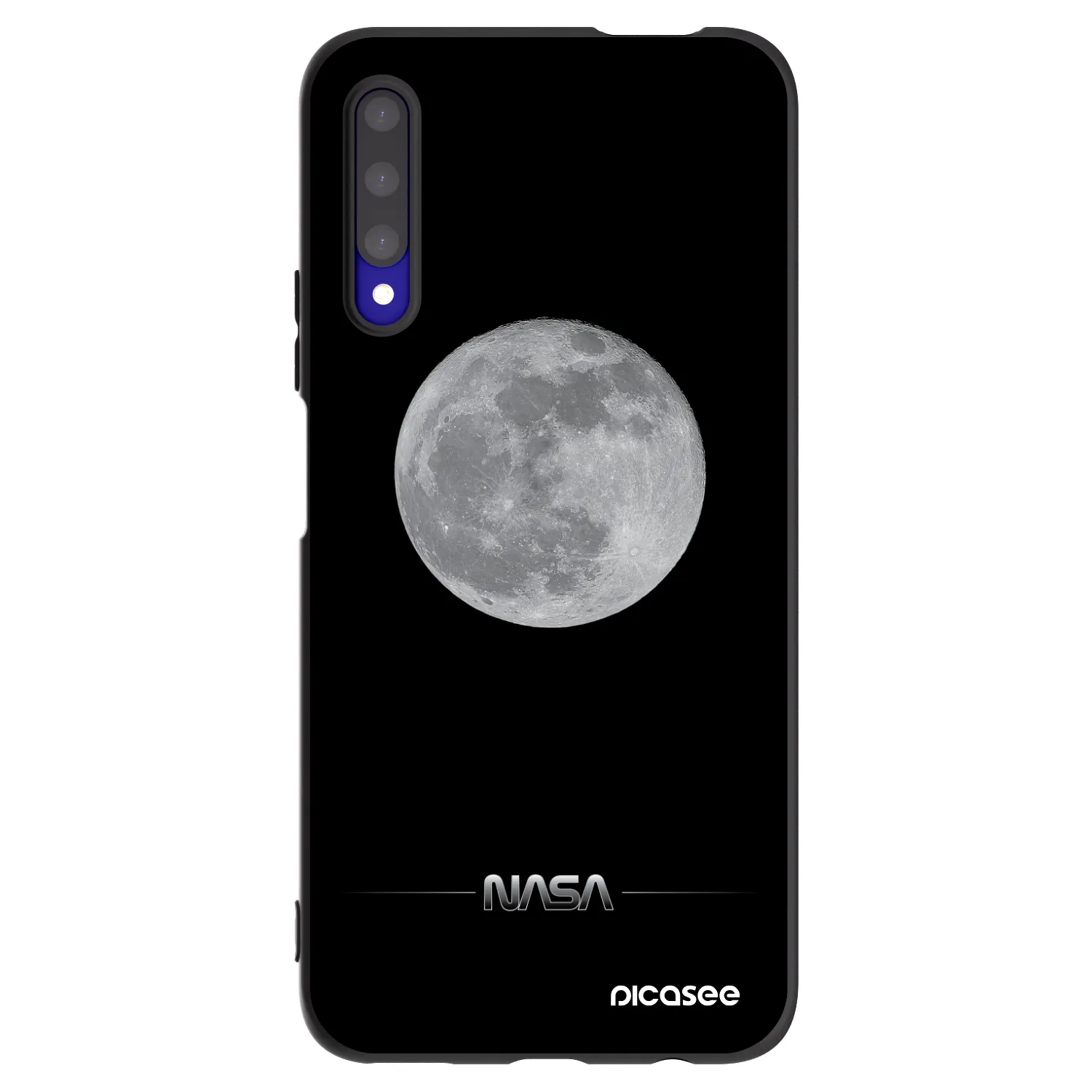 Picasee silikonowe czarne etui na Honor 9X Pro - Moon Minimal