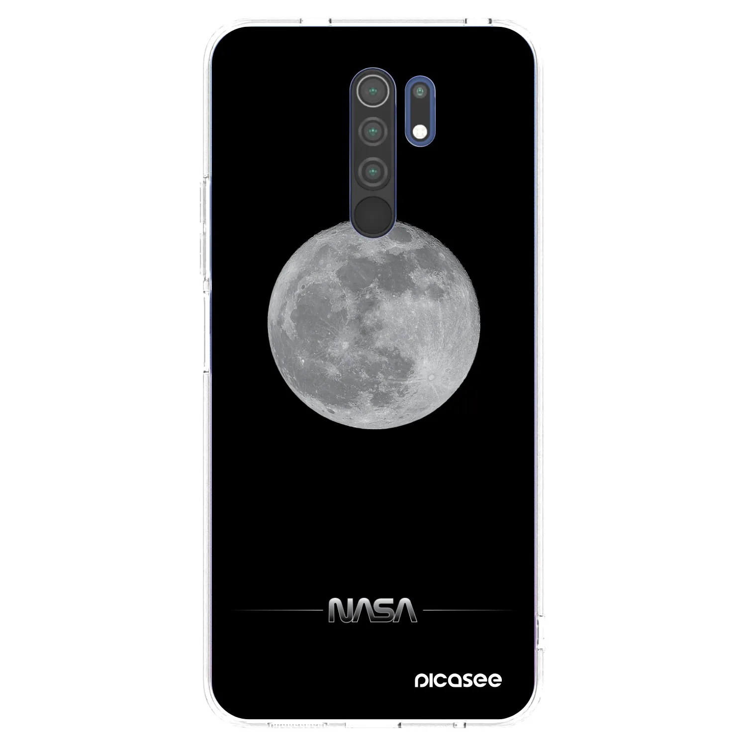Picasee silikonowe przeźroczyste etui na Xiaomi Redmi 9 - Moon Minimal