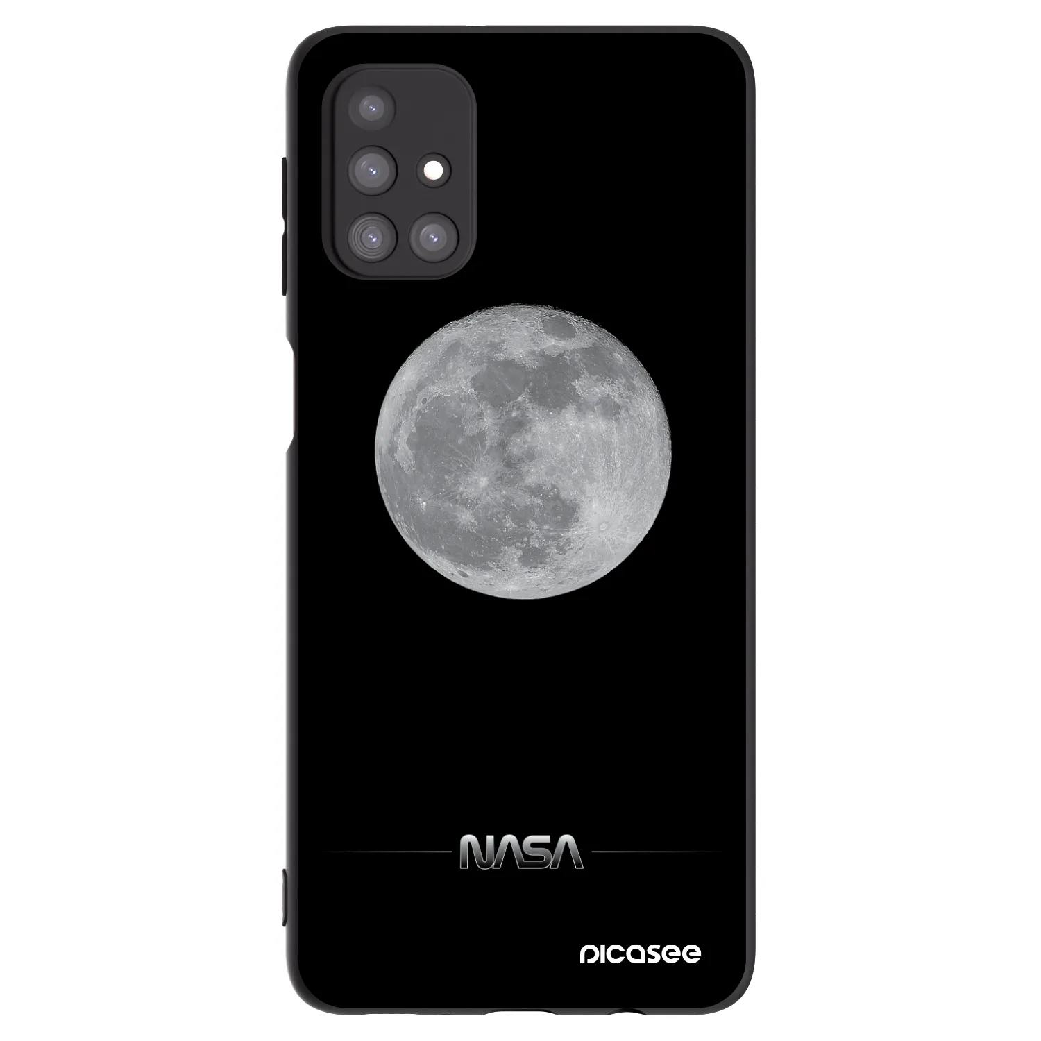 Picasee silikonowe czarne etui na Samsung Galaxy M31s - Moon Minimal