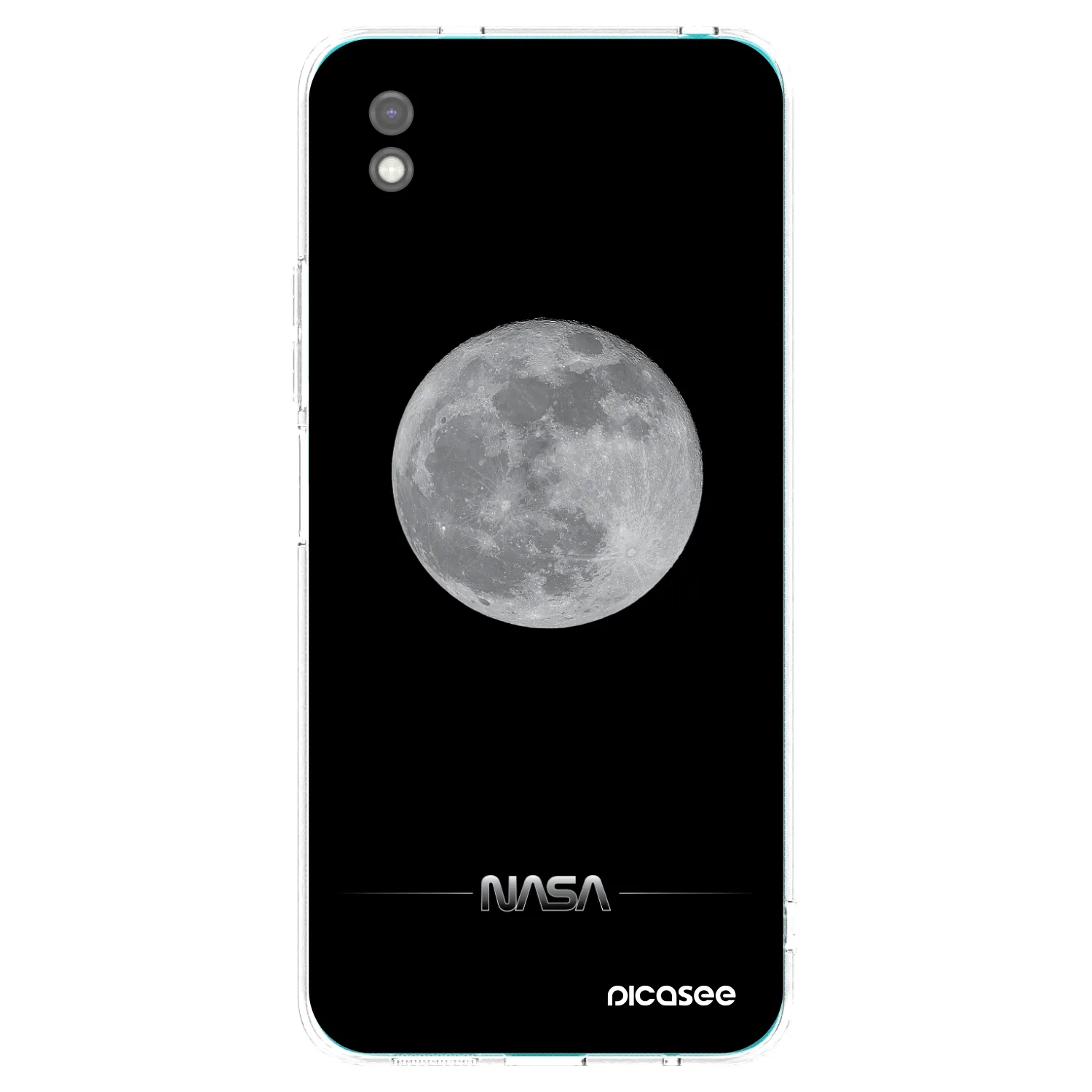 Picasee silikonowe czarne etui na Xiaomi Redmi 9A - Moon Minimal