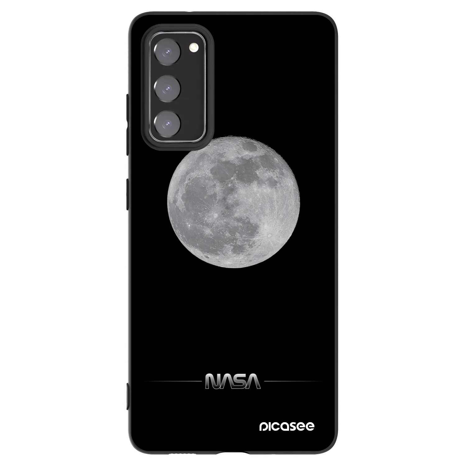 Picasee silikonowe czarne etui na Samsung Galaxy S20 FE - Moon Minimal