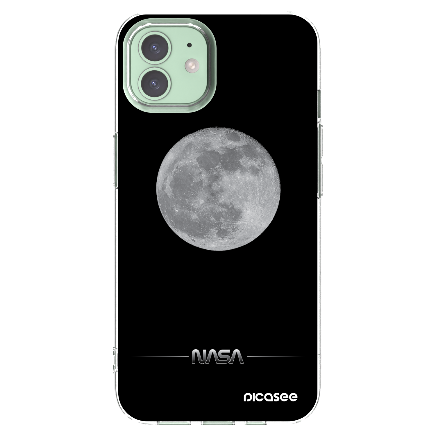 Picasee silikonowe przeźroczyste etui na Apple iPhone 12 Pro - Moon Minimal