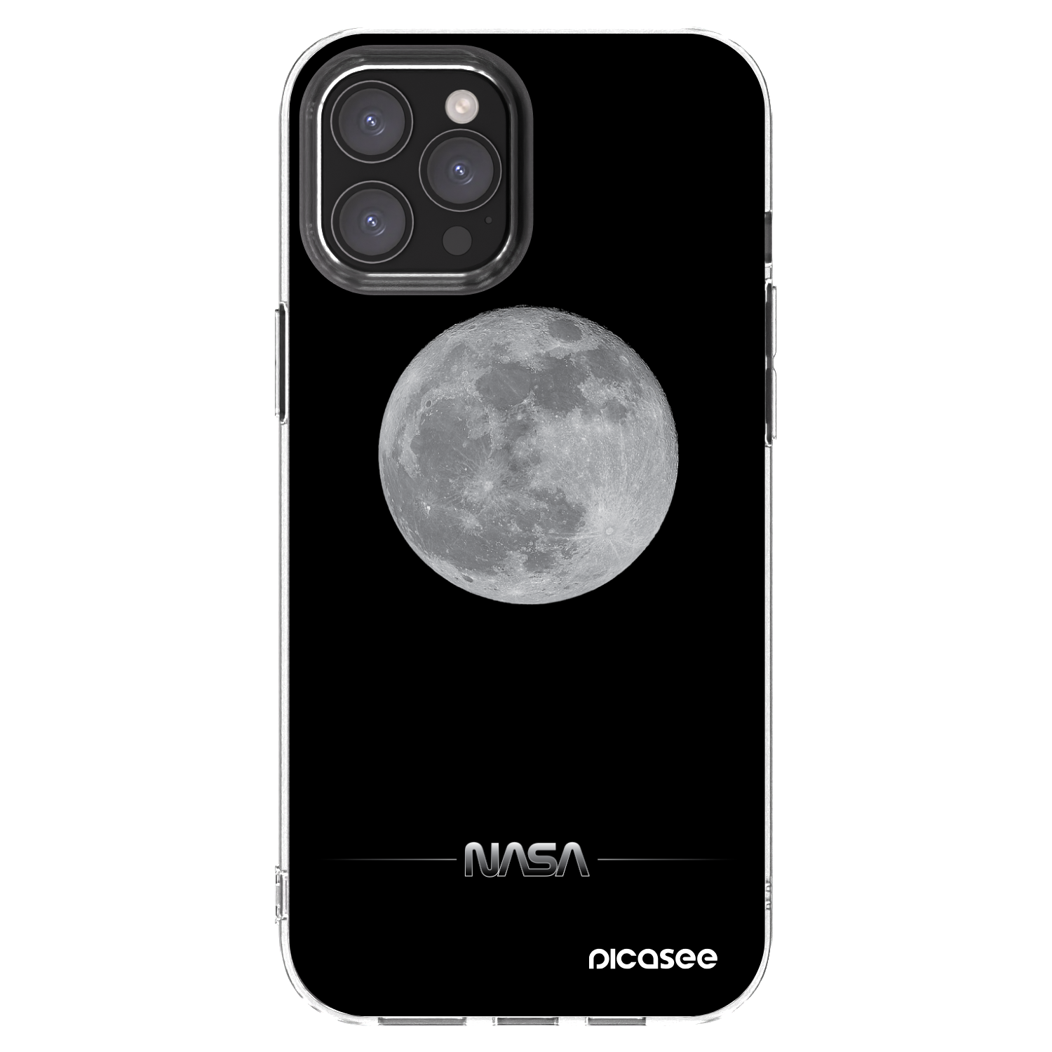 Picasee silikonowe przeźroczyste etui na Apple iPhone 12 Pro Max - Moon Minimal