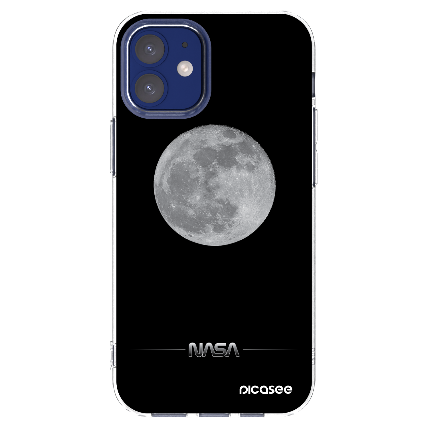 Picasee silikonowe przeźroczyste etui na Apple iPhone 12 mini - Moon Minimal
