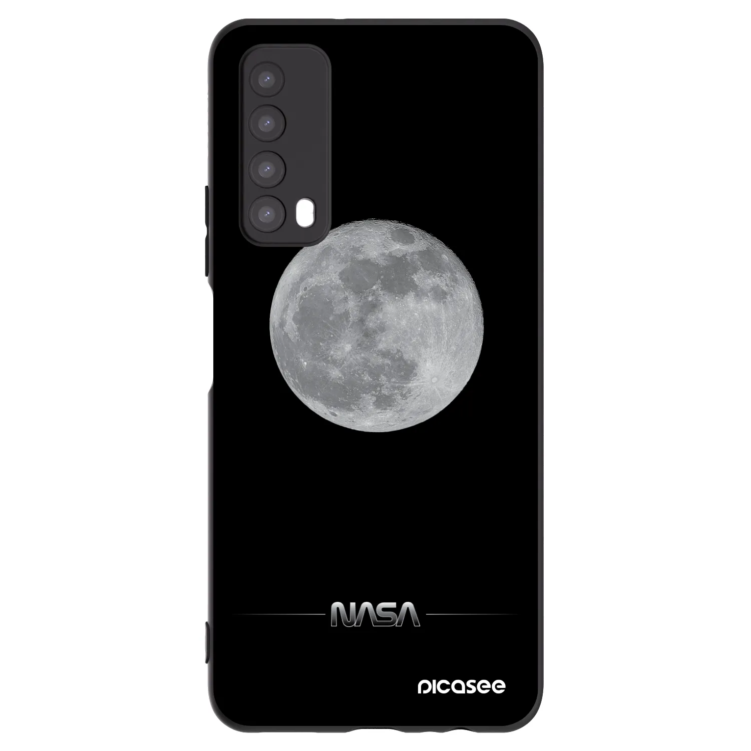 Picasee silikonowe czarne etui na Huawei P Smart 2021 - Moon Minimal