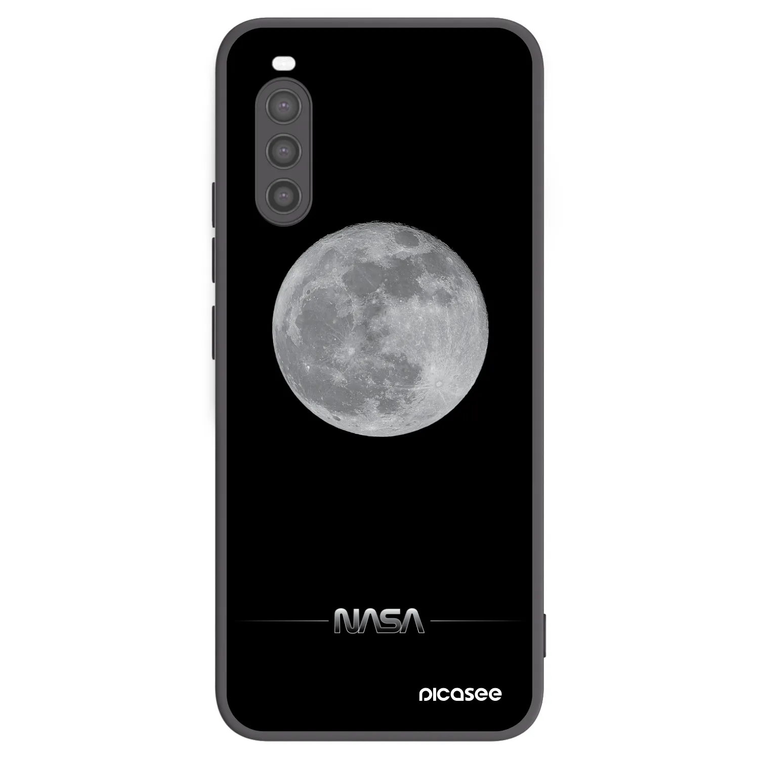 Picasee silikonowe czarne etui na Sony Xperia 10 II - Moon Minimal