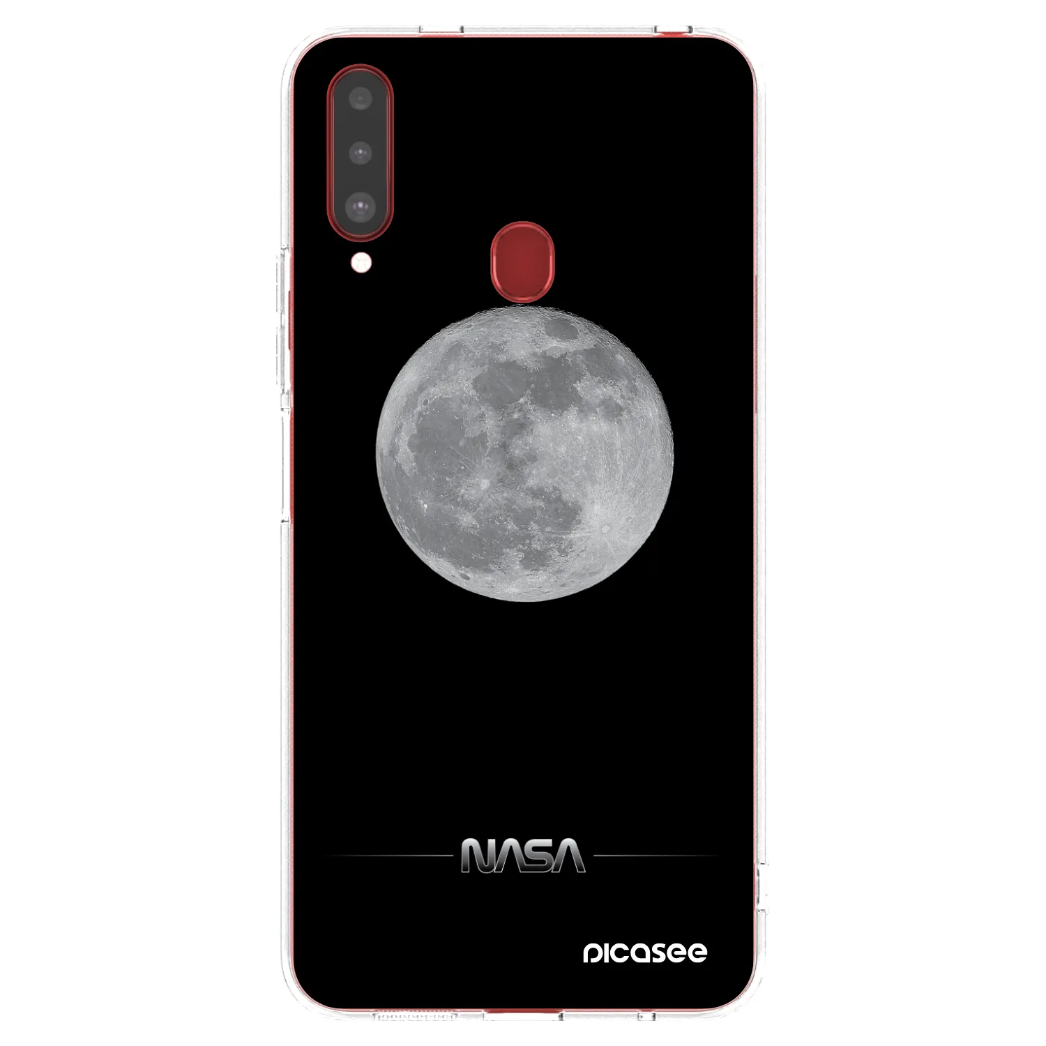 Picasee silikonowe przeźroczyste etui na Samsung Galaxy A20s - Moon Minimal