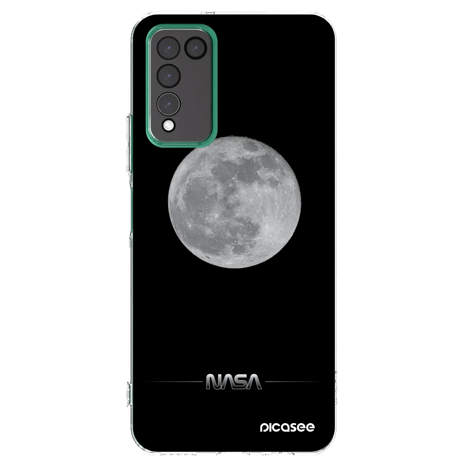 Picasee silikonowe przeźroczyste etui na Honor 10X Lite - Moon Minimal