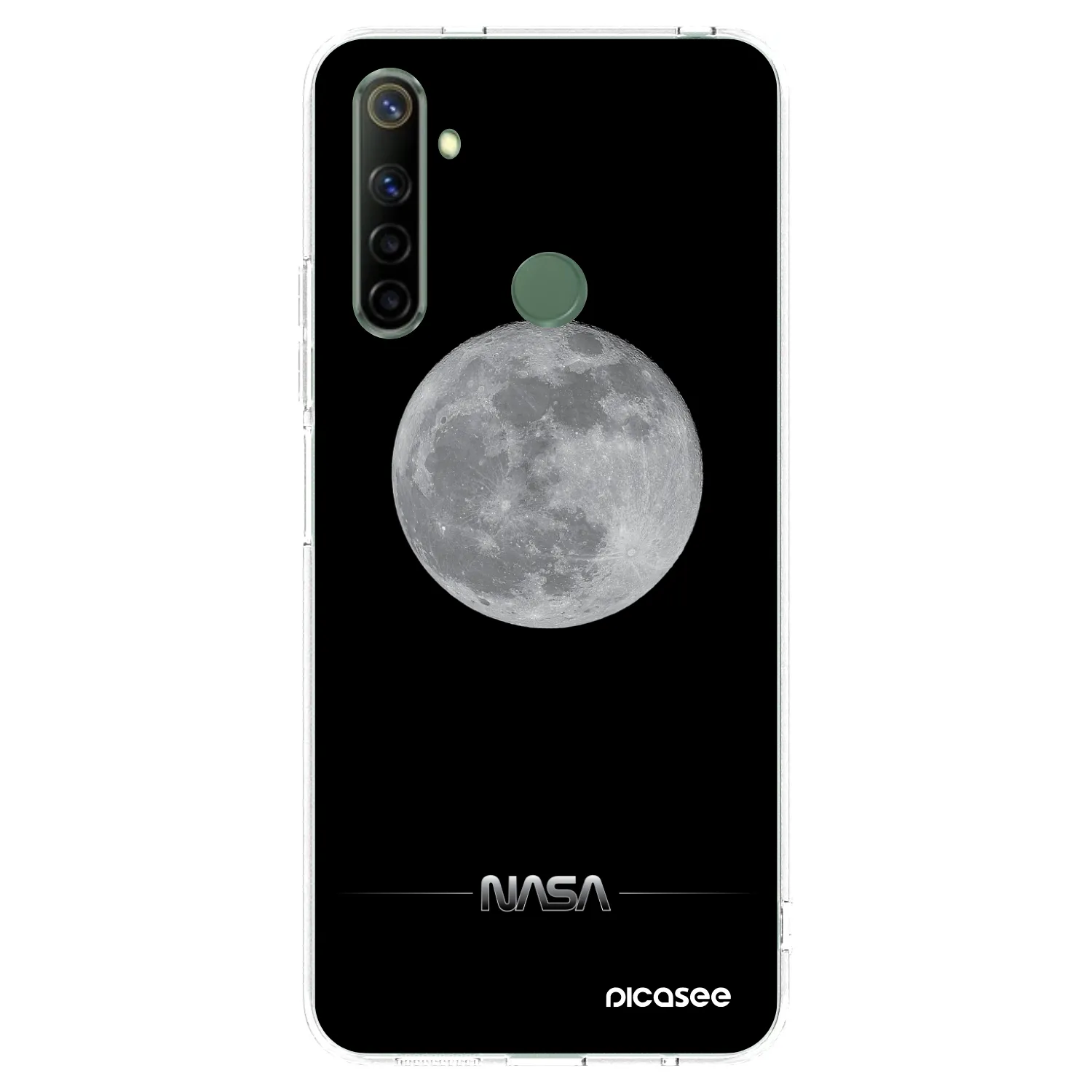 Picasee silikonowe przeźroczyste etui na Realme 6i - Moon Minimal