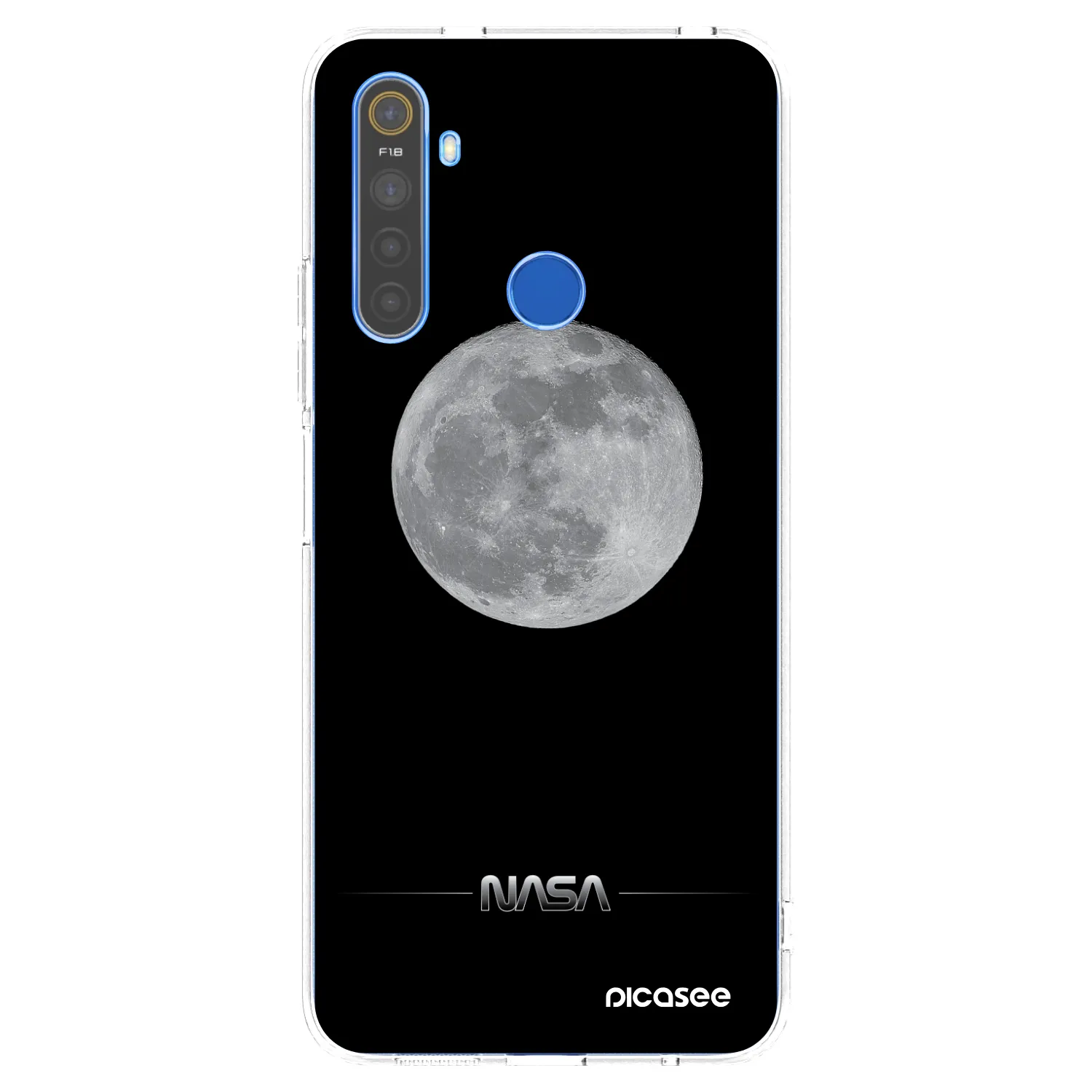 Picasee silikonowe przeźroczyste etui na Realme 5 - Moon Minimal