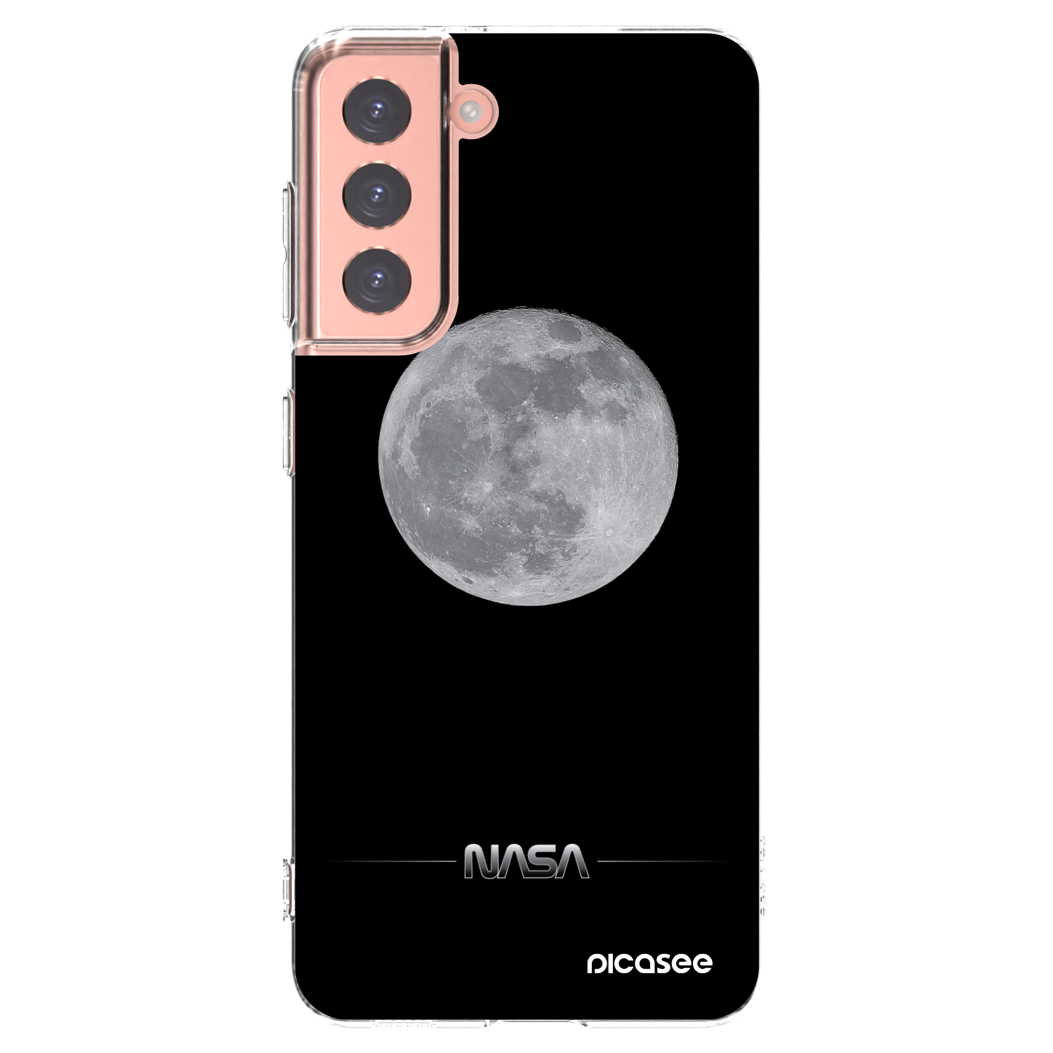 Picasee silikonowe przeźroczyste etui na Samsung Galaxy S21 5G G991B - Moon Minimal