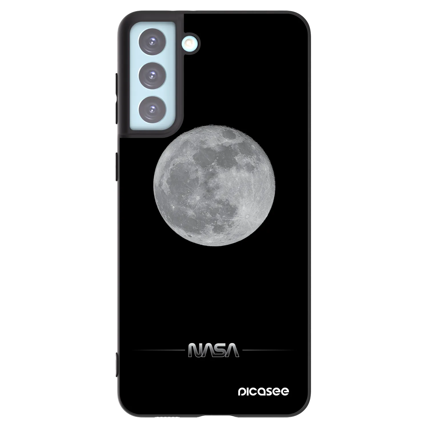 Picasee silikonowe czarne etui na Samsung Galaxy S21+ 5G G996F - Moon Minimal