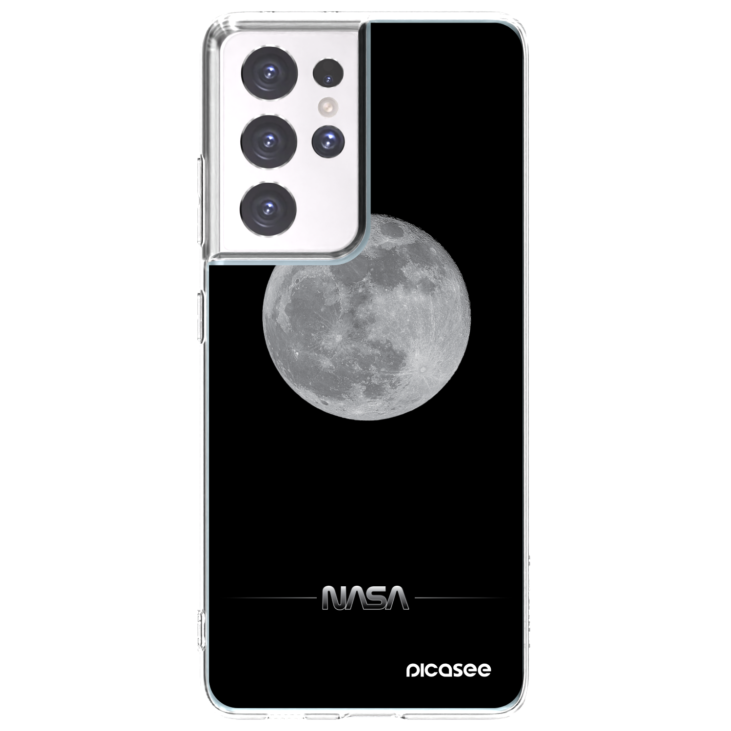 Picasee silikonowe przeźroczyste etui na Samsung Galaxy S21 Ultra 5G G998B - Moon Minimal