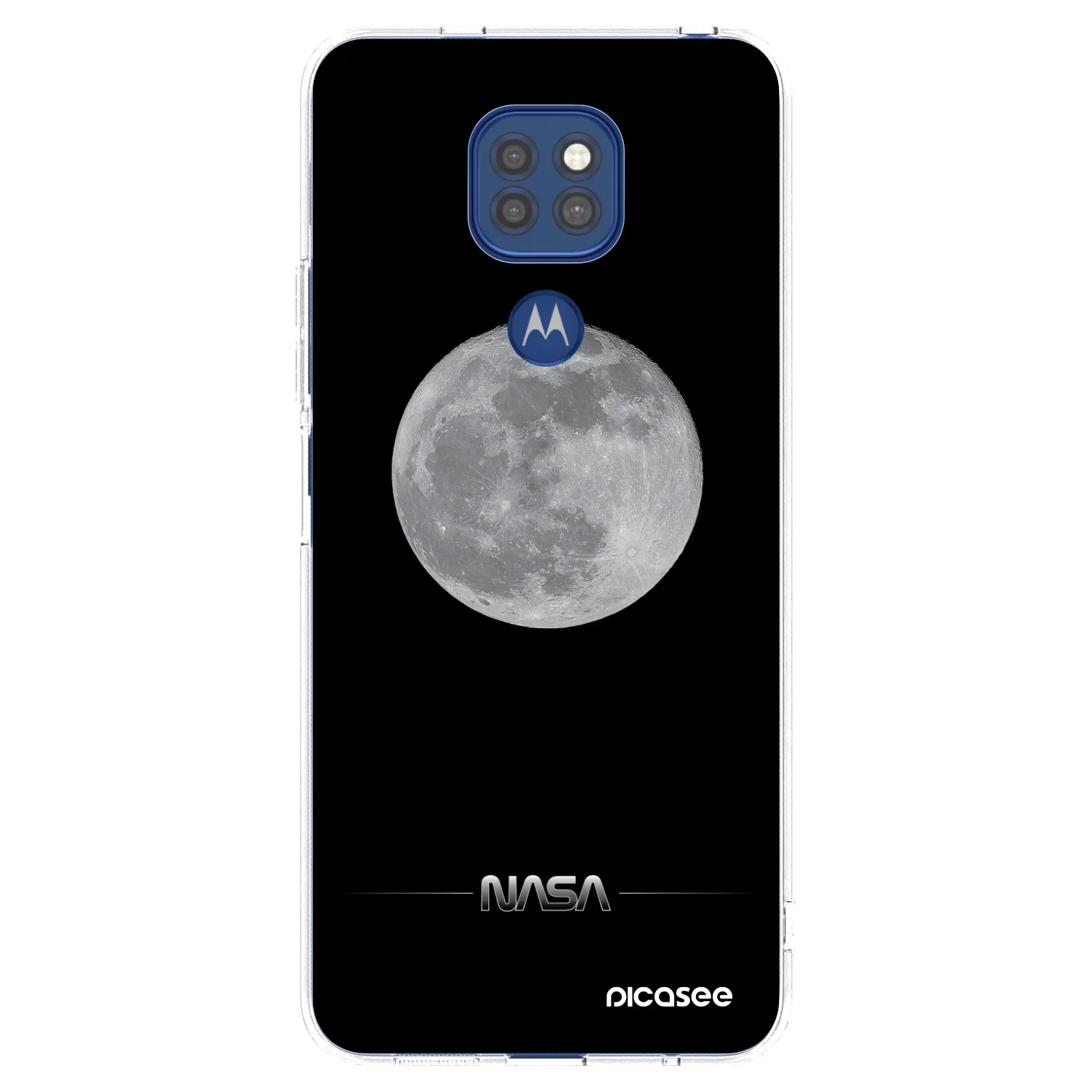Picasee silikonowe przeźroczyste etui na Motorola Moto G9 Play - Moon Minimal