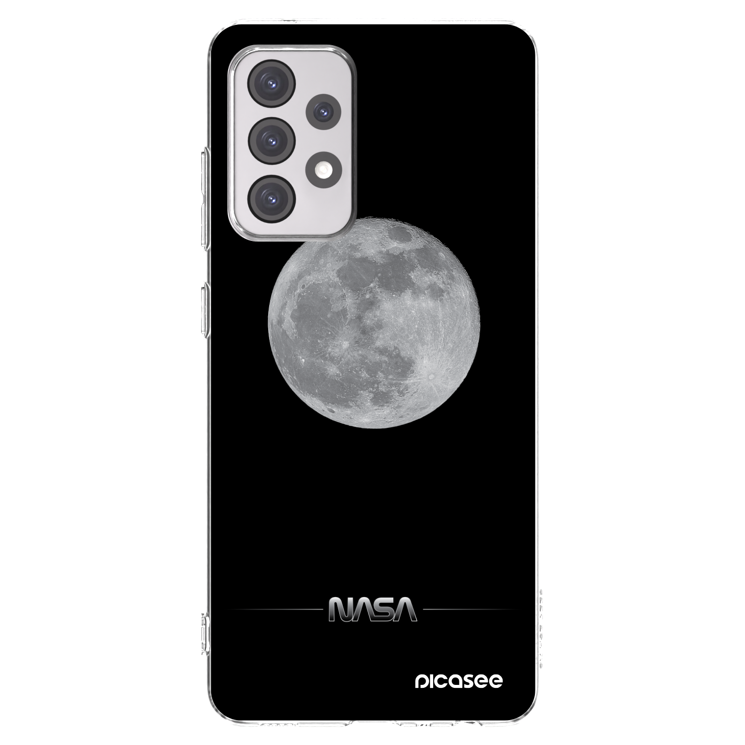 Picasee silikonowe przeźroczyste etui na Samsung Galaxy A52 5G A525F - Moon Minimal