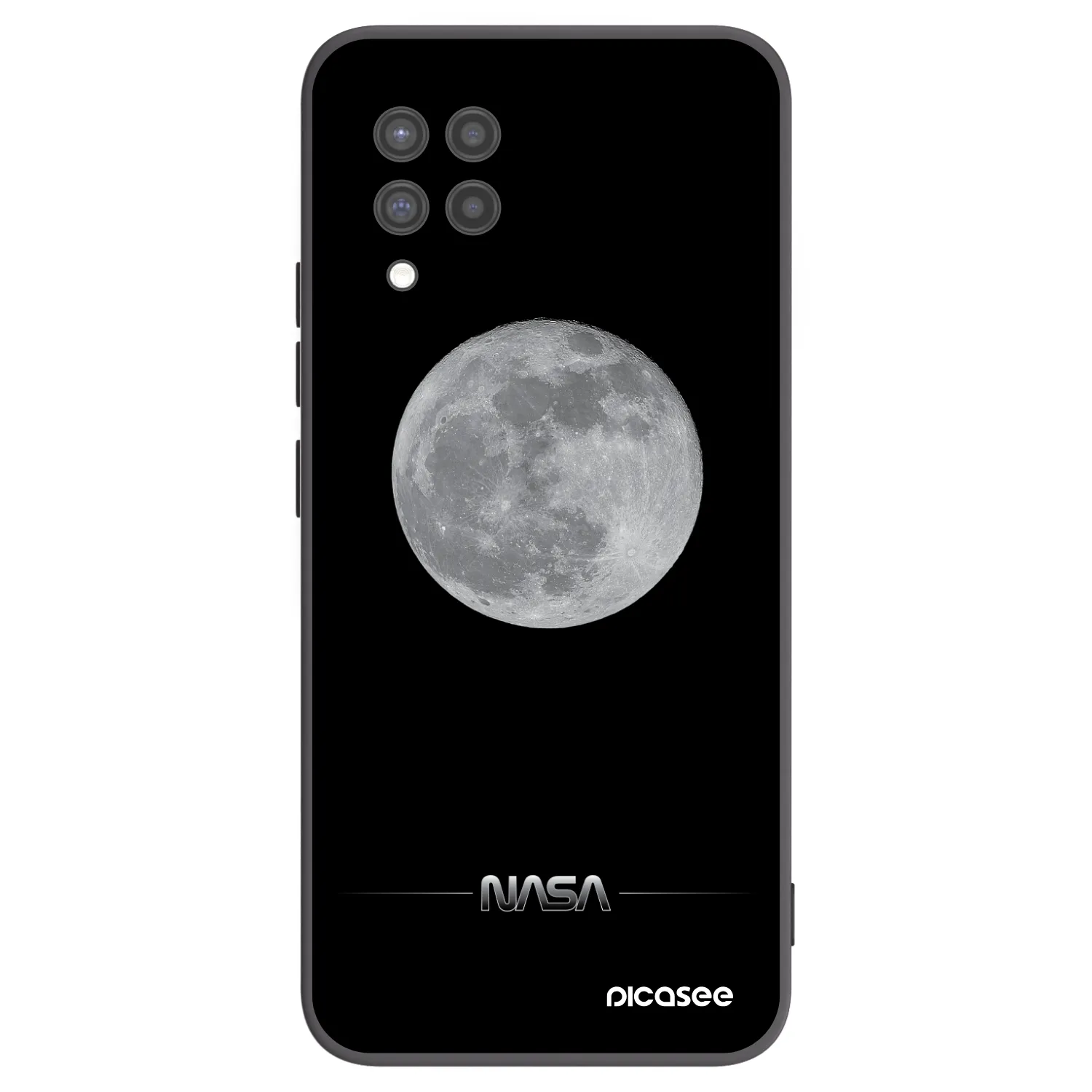 Picasee silikonowe czarne etui na Samsung Galaxy A42 A426B - Moon Minimal
