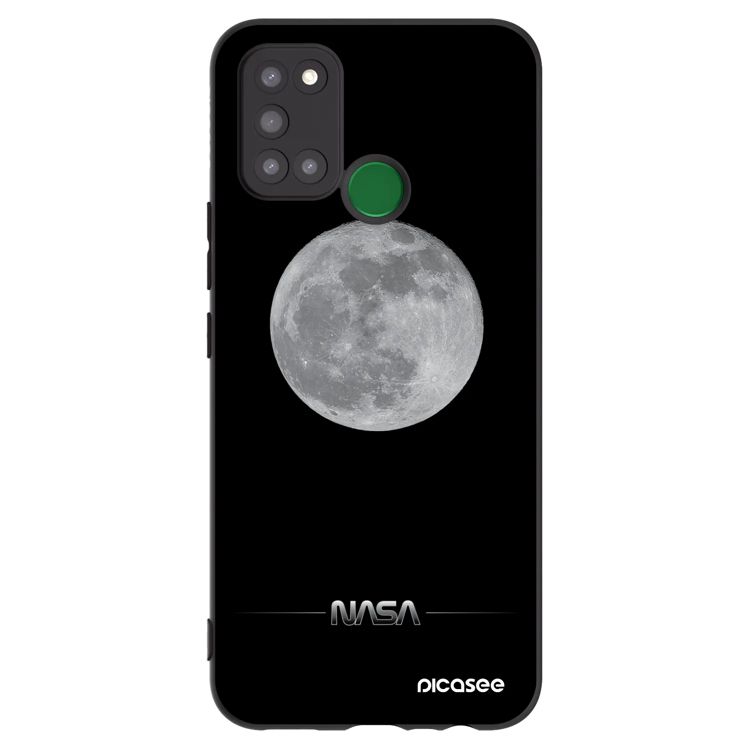 Picasee silikonowe czarne etui na Realme 7i - Moon Minimal