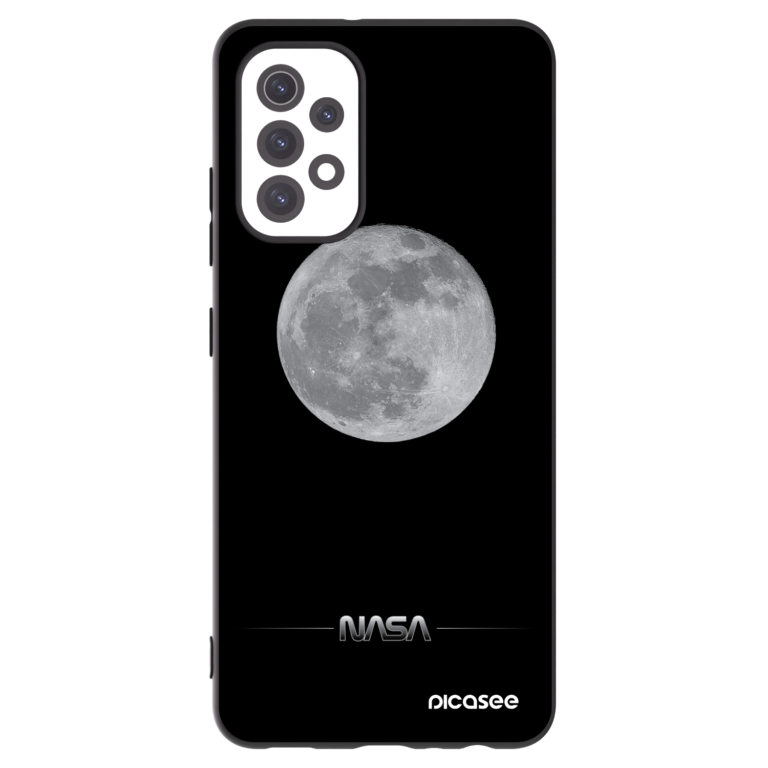 Picasee silikonowe czarne etui na Samsung Galaxy A32 5G A326B - Moon Minimal