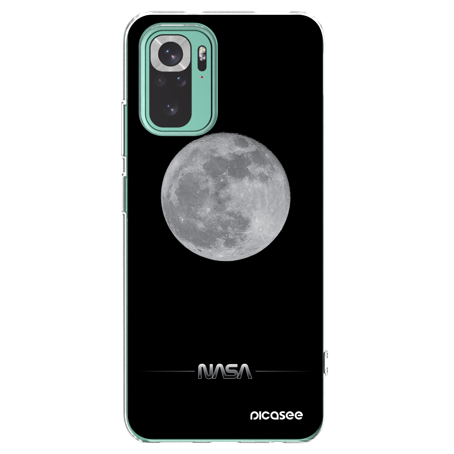Picasee silikonowe przeźroczyste etui na Xiaomi Redmi Note 10 Pro - Moon Minimal