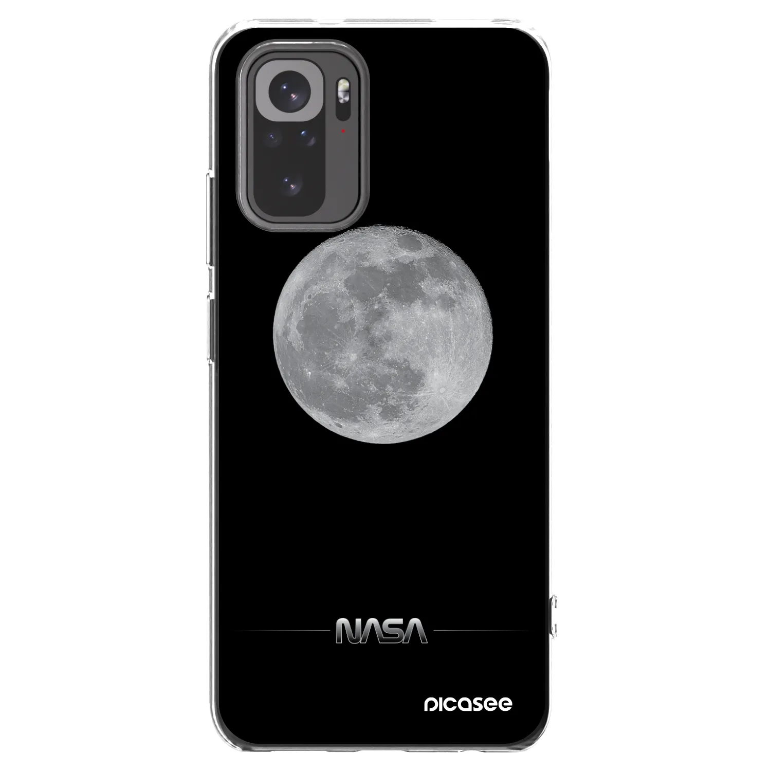 Picasee silikonowe przeźroczyste etui na Xiaomi Redmi Note 10S - Moon Minimal
