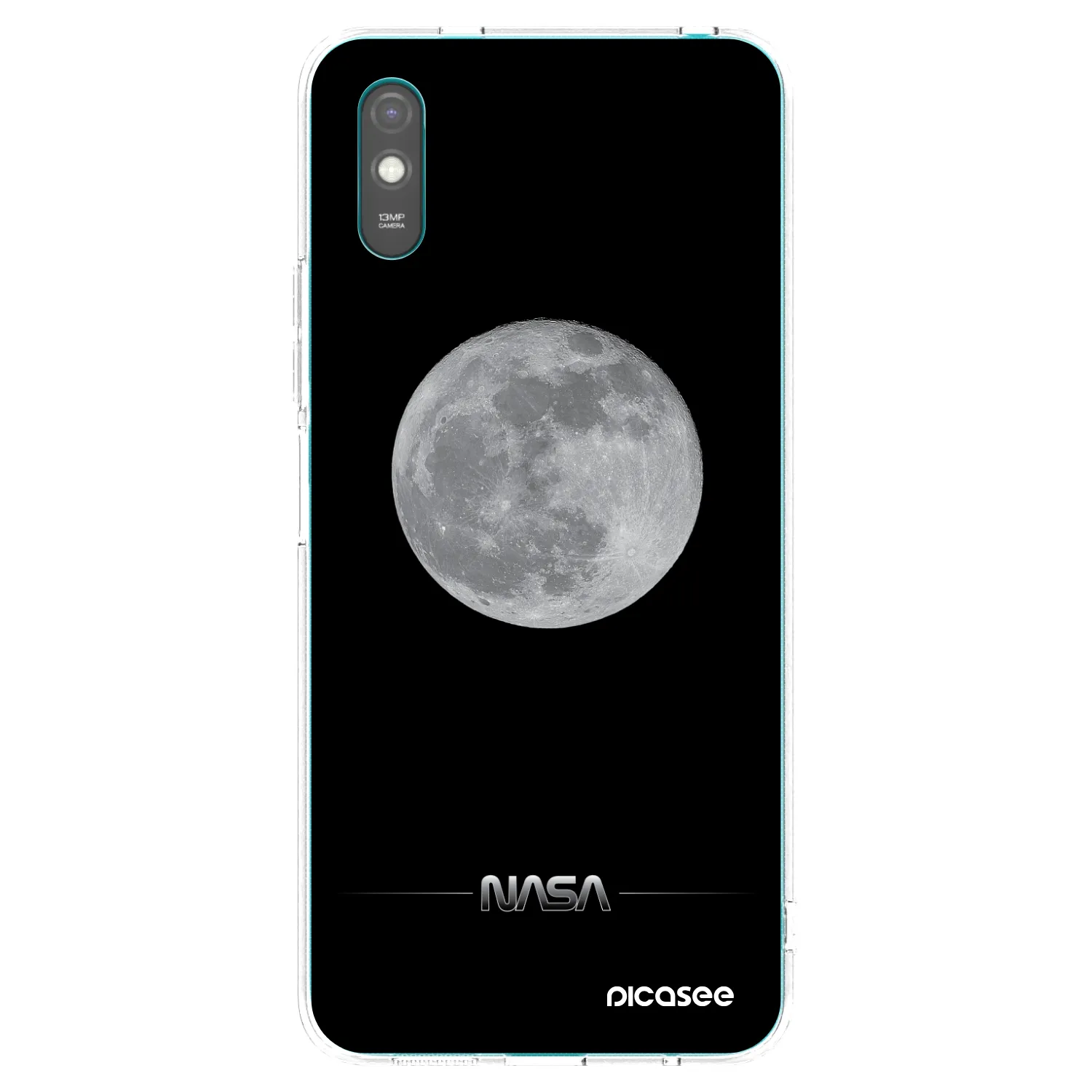 Picasee silikonowe przeźroczyste etui na Xiaomi Redmi 9AT - Moon Minimal