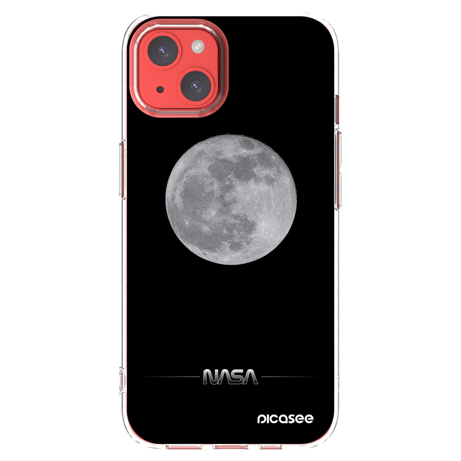 Picasee silikonowe przeźroczyste etui na Apple iPhone 13 - Moon Minimal