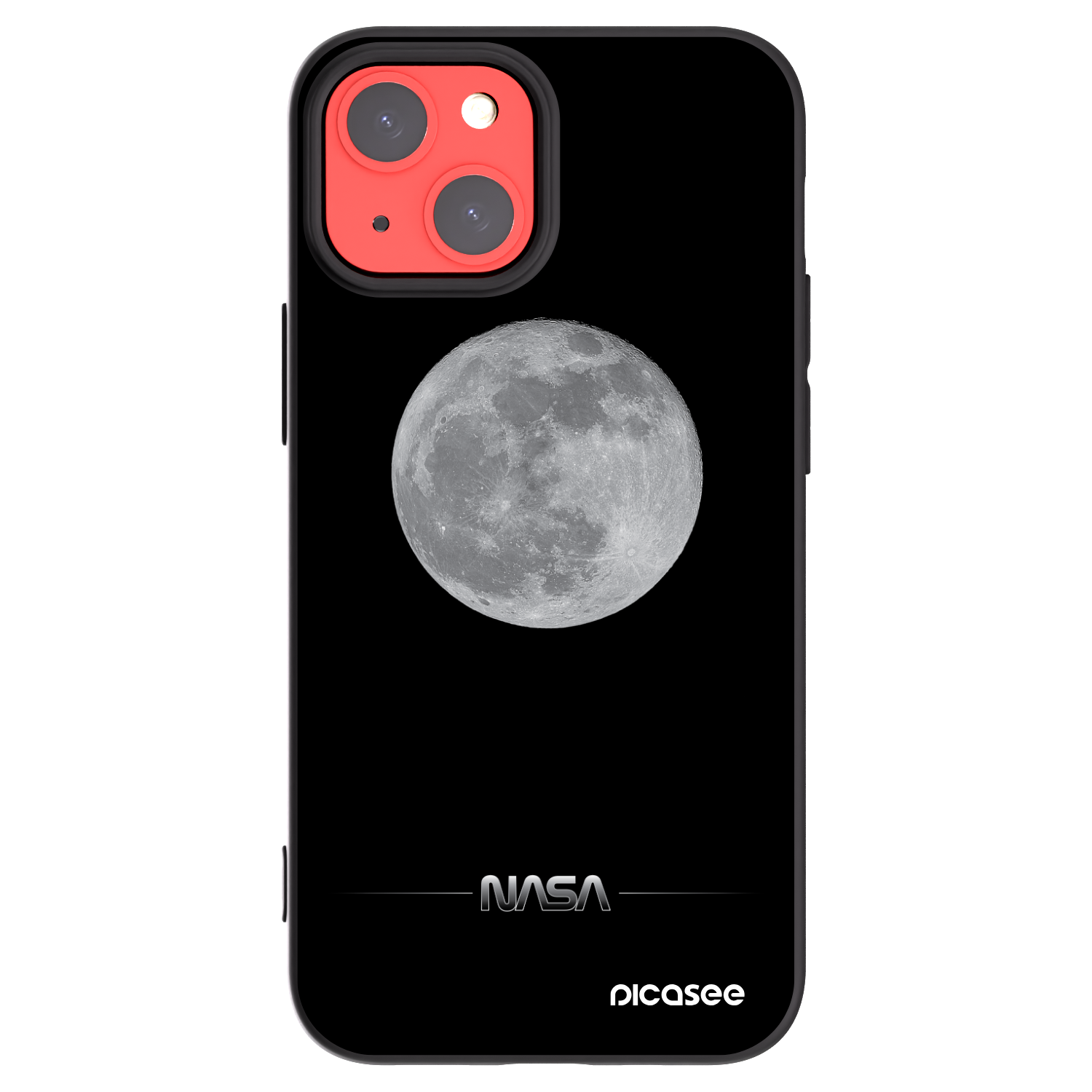 Picasee silikonowe czarne etui na Apple iPhone 13 mini - Moon Minimal