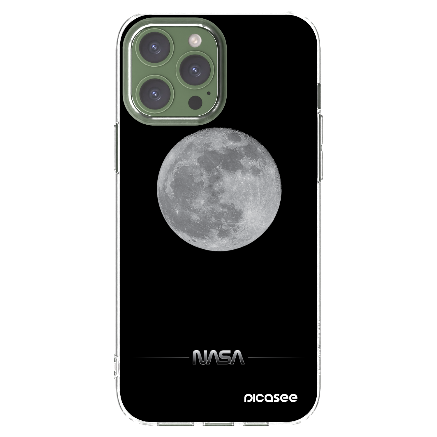 Picasee silikonowe przeźroczyste etui na Apple iPhone 13 Pro Max - Moon Minimal