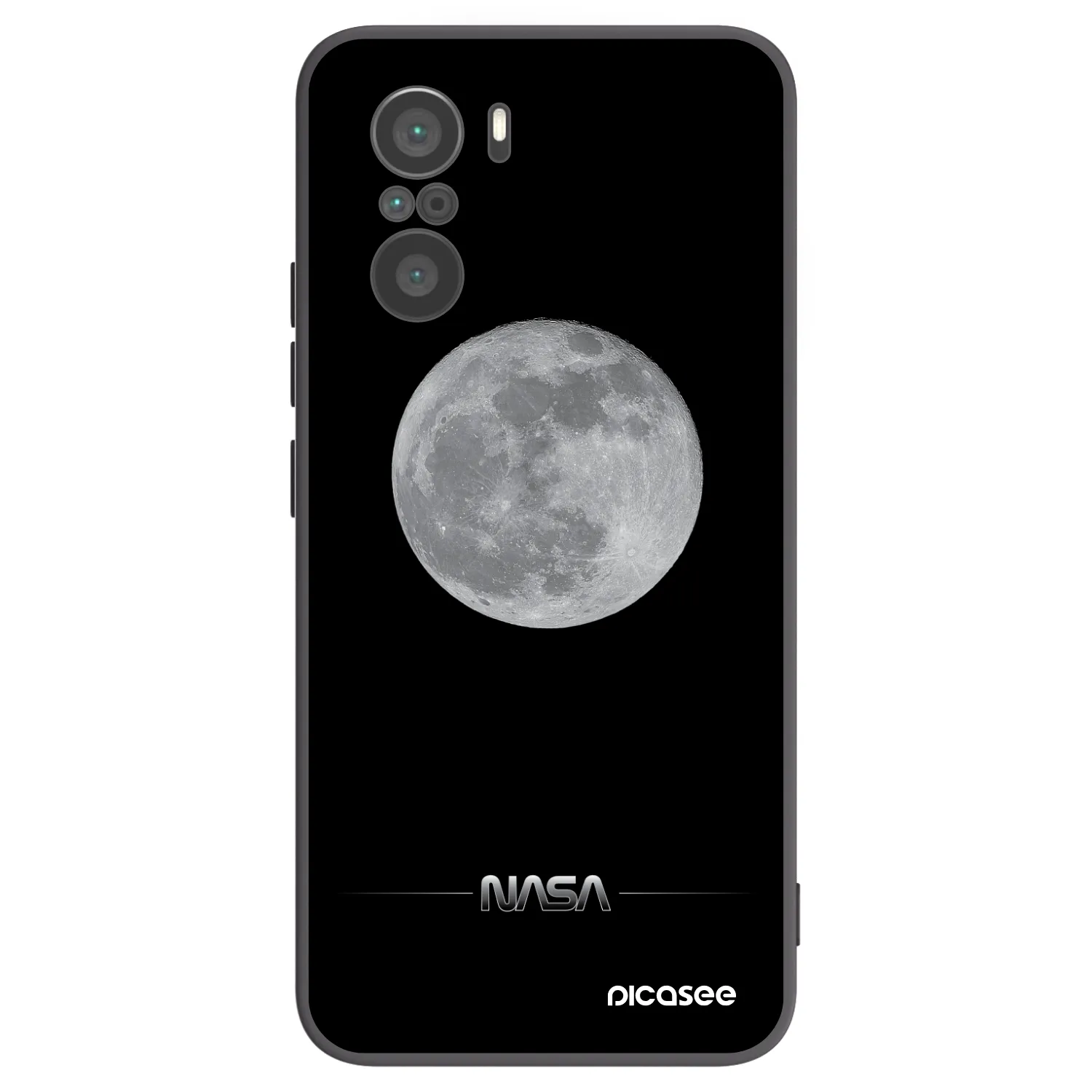 Picasee silikonowe czarne etui na Xiaomi Poco F3 - Moon Minimal