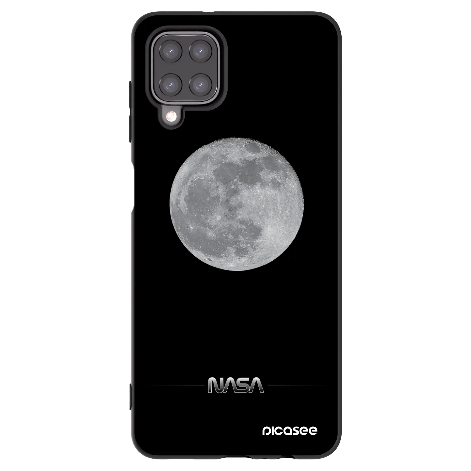 Picasee silikonowe czarne etui na Samsung Galaxy M12 M127F - Moon Minimal