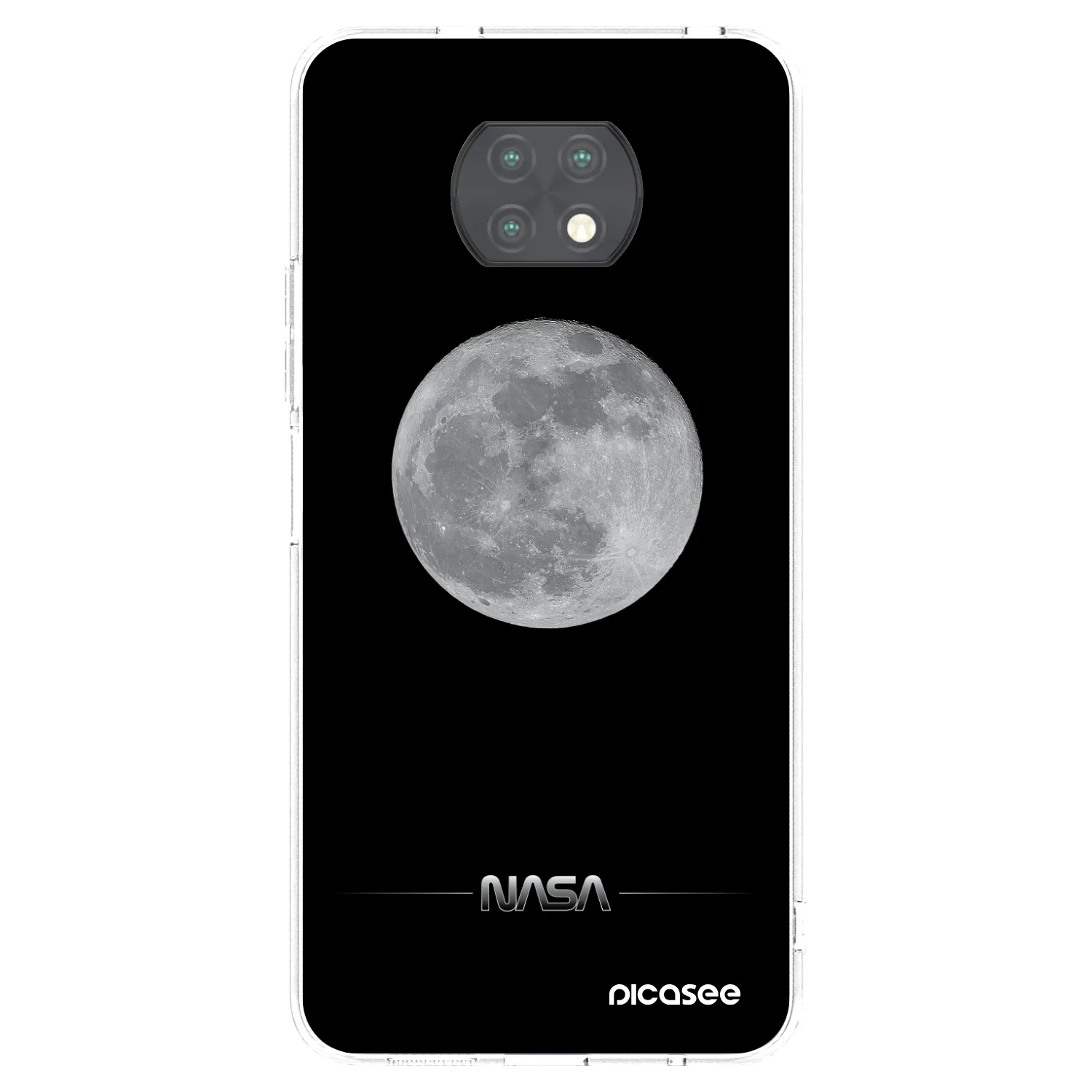 Picasee silikonowe przeźroczyste etui na Xiaomi Redmi Note 9T - Moon Minimal