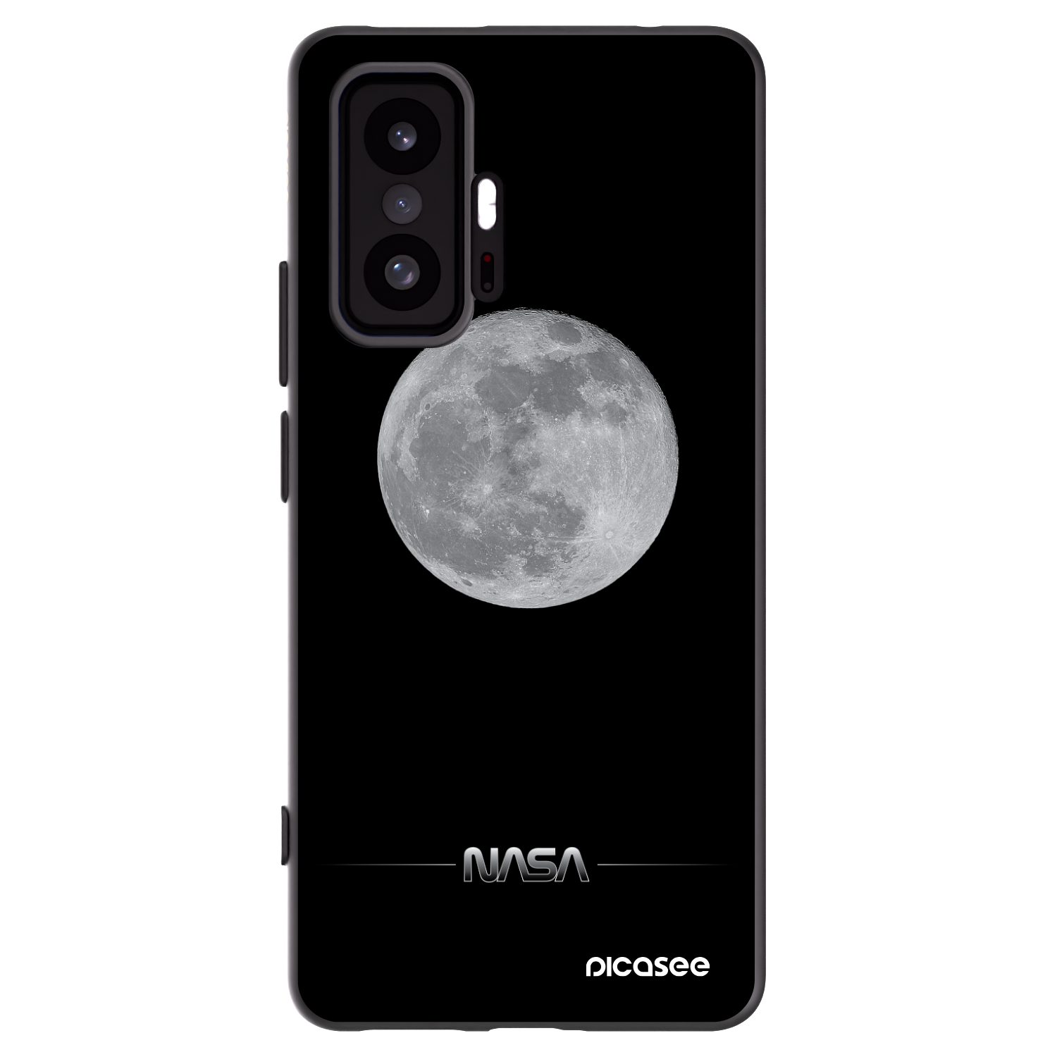 Picasee silikonowe czarne etui na Xiaomi 11T - Moon Minimal