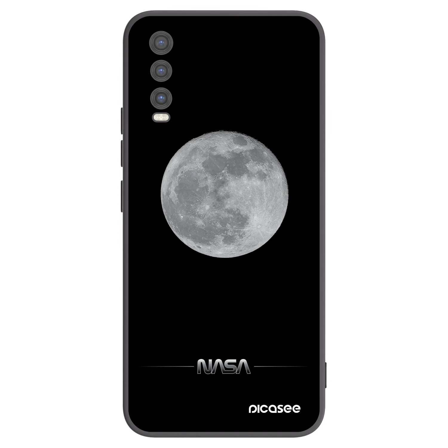 Picasee silikonowe czarne etui na Vivo Y20s - Moon Minimal