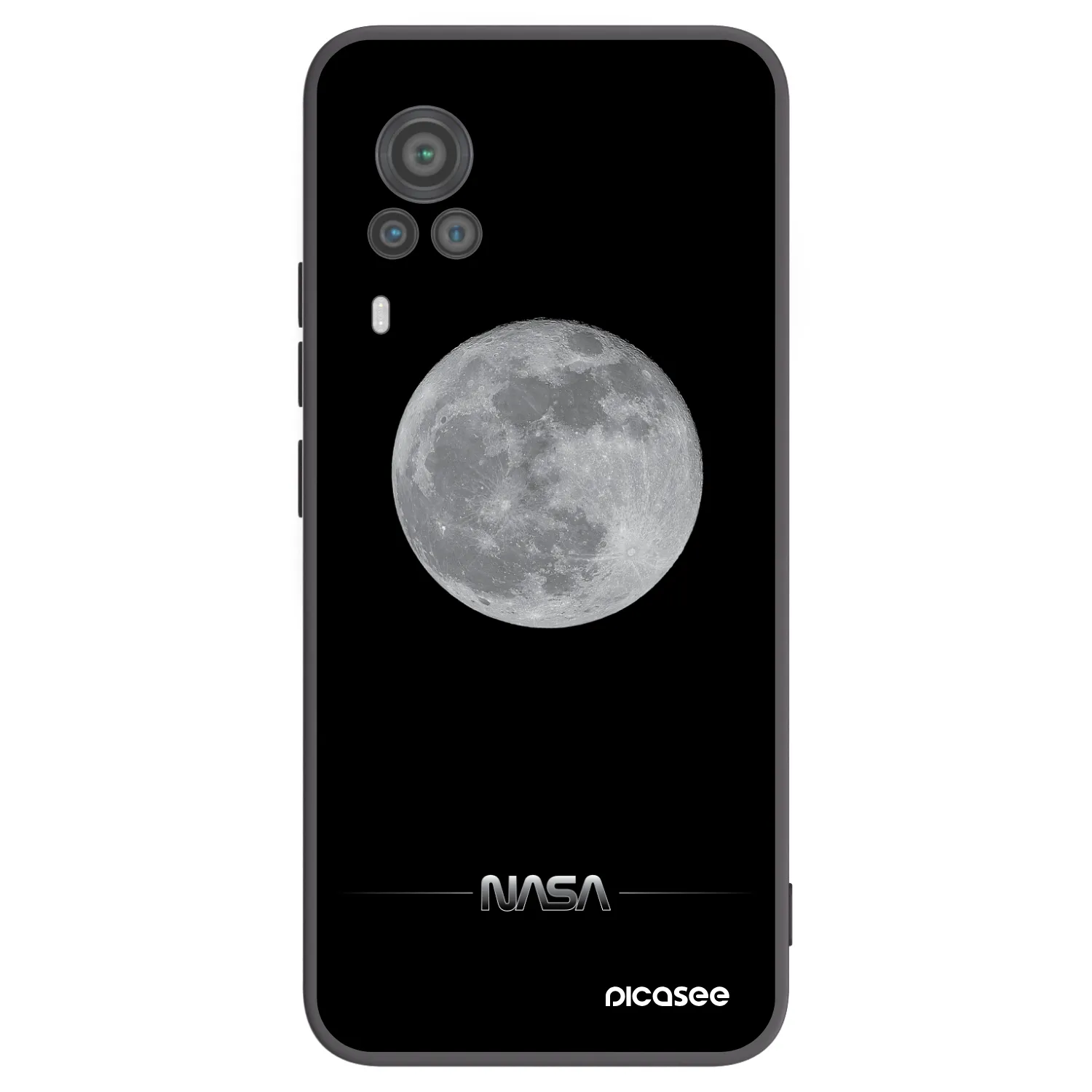 Picasee silikonowe czarne etui na Vivo X60 Pro 5G - Moon Minimal